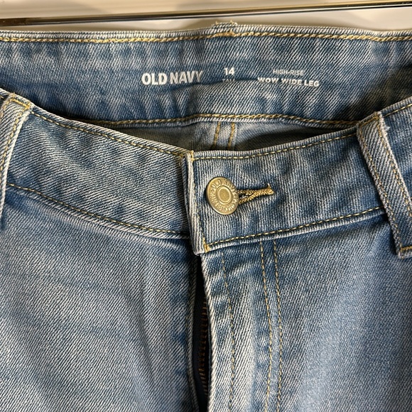 Old Navy Wow Wide Leg high rise 14 Tall light wash NWOT - Picture 5 of 15